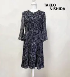 TAKEO NISHIDA タケオニシダ☆ワンピース　ペプラム　未使用　前開き