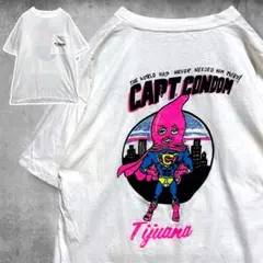 CCNE 広告Tシャツ90sキャプテン コンドーム企業 セクシー ビンテージ古着のサムネイル
