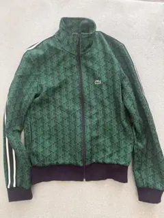 LACOSTE 緑 総柄トラックジャケット メルカリ