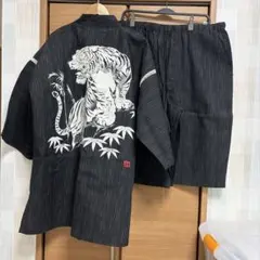 和柄 甚平 虎 和風景 大きいサイズ