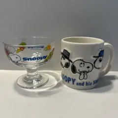 スヌーピー マグカップとデザートカップセット　snoopy 2点セット　くじ