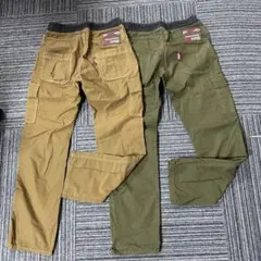 EDWINキッズ用カーキパンツ2点セット　140のサムネイル
