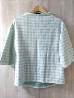 【期間限定値下げ中】新品　チェック柄 五分袖 Tシャツ