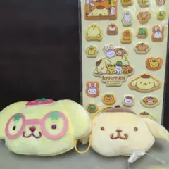 サンリオ《ポムポムプリン》＊ぷっくりシール＊マスコット2個まとめ売り