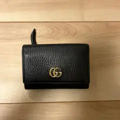 GUCCI ブラックレザー 三つ折り財布
