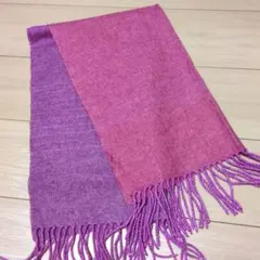 up date style ピンクグラデーション　マフラー(カシミア混)