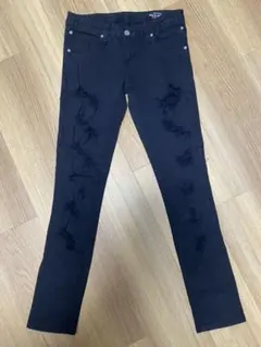 アズール　Sサイズ　クラッシュ　スキニージーンズ　黒　ダメージ