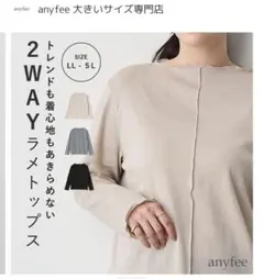 【新品未開封】anyfee 2WAY ラメトップス