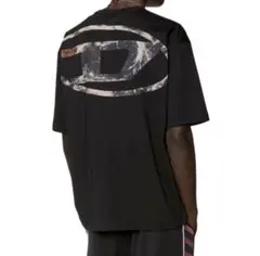 DIESEL ディーゼル／オーパルDロゴ オーバーサイジングTシャツ XXL