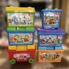 アンパンマン ブロックラボ 大量 セット 6箱バケツ+オマケ