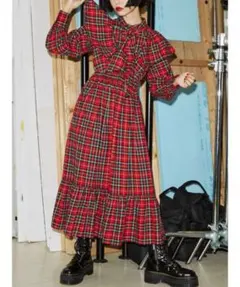 jouetie リボンタイフリルロングワンピース