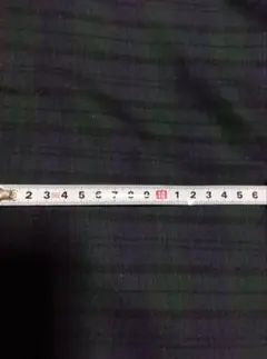 ダークグリーンとネイビーのチェック生地 約110✕400