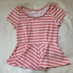 Rope Picnic ストライプペプラムTシャツ 38