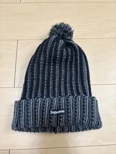 Supreme ポンポン付きニット帽 ブラック・グレー