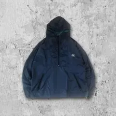 【一点物】90s Helly Hansenロゴ刺繍ハーフジップナイロンパーカー