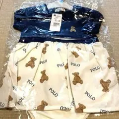 【新品】POLO Baby テディベア柄 ワンピース風 70cm 女の子のサムネイル