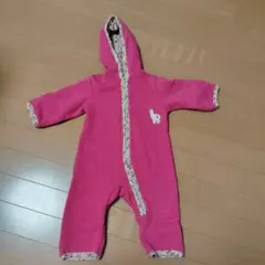 HAKKA BABY カバーオール　ロンパース S ピンク