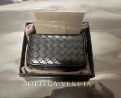 ★【美品】ボッテガヴェネタ コインケース ラム／黒／メタルプル2️⃣✨✨✨