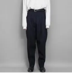 heugen ユーゲン ブラックGeorge 2 PLEATEDTROUSERS