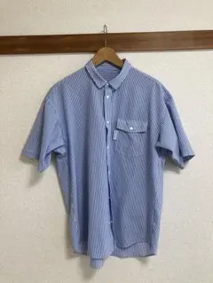 リッジマウンテンギア　青白ストライプ 半袖シャツ