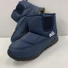 新品★レディース★LLサイズ★防寒 軽量 裏起毛サイドゴアブーツ 紺色 592