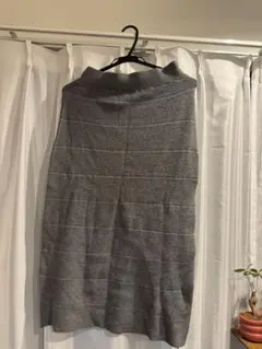 BEAMS HEART グレー タイトスカート ひざ丈