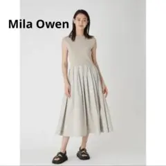 新品】Mila Owenウォッシャブル アメスリティアードロングワンピース S