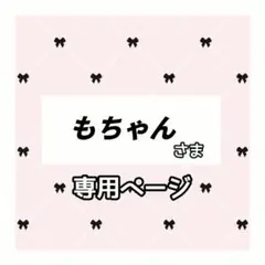 もちゃん 様専用ページ