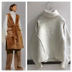 シクラス16AW カシミア ショルダースリットニットのサムネイル