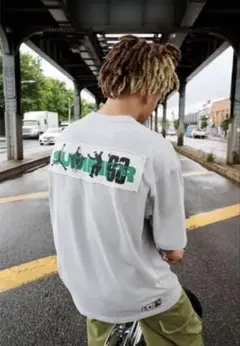 極美品/Domingo】NJ SQUEEZE TEE 水色 L - メルカリ