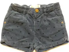 zaraベビー　zarababy　ショートパンツ　コーデュロイ　80cm　星柄