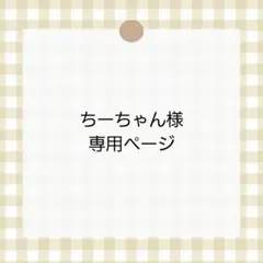 ちーちゃん様専用ページ