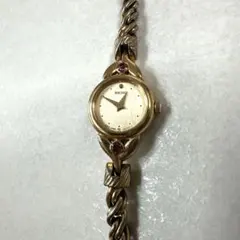 【不動品】SEIKO レディース 腕時計 ゴールドカラー ストーン
