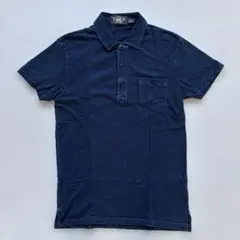 RRL ダブルア−ルエル インディゴ染め 半袖ニットシャツのサムネイル