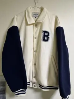 ウールスタジャン M アイボリー/ネイビー