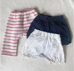 ベビー・キッズ用ハーフパンツ3点セット