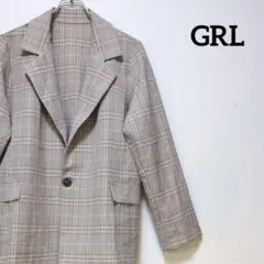 グレイル ジャケット シャツ テーラード アウター チェック柄 M 薄手