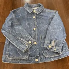 ZARA デニム ハート柄 ジャケット 100㎝ 女の子 アウター Gジャンのサムネイル