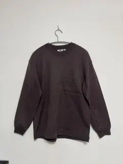 UNIQLO U 長袖Tシャツ　ポケット付き　ダークブラウン　Sサイズ
