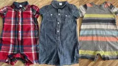 baby GAP 半袖　カバーオール　ロンパース　3枚セット