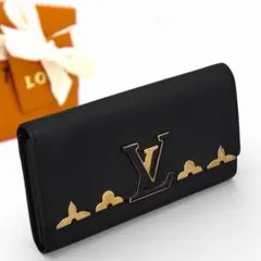 未使用級 付属品完備　ルイヴィトン ポルトフォイユ カプシーヌ 長財布 ゴールド