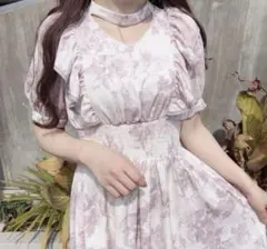 evelyn 花柄 チョーカーワンピース OP