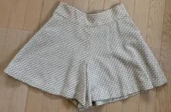 Bon mercerie チェック柄 フレアキュロット 38