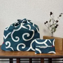 ✂️あづま袋✂️古い風呂敷から　唐草