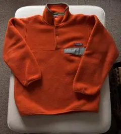 最終　patagonia フリースジャケット XS オレンジ　スナップt 美品