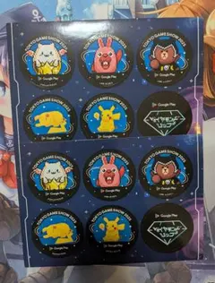 TGS2025 Google play ステッカーシート 2枚 ピカチュウ等