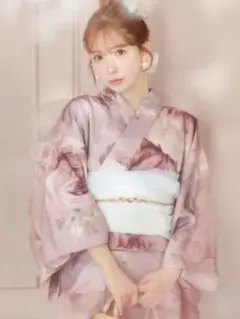 JEWELS アンティークフラワーピンク　浴衣　三上悠亜　浴衣＆帯セットのサムネイル