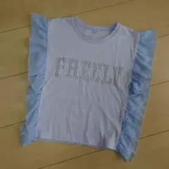 西松屋　フリル付きTシャツ　120　キッズ　パープル