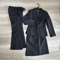 【〜12/16限定価格】レディース　スーツ　黒　上下　パンツ　スカート　就活