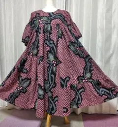 一点のみ 丈詰めOK 有松鳴海絞りリメイク マキシワンピース 一点のみ 丈詰めOK 有松鳴海絞りリメイク マキシワンピース